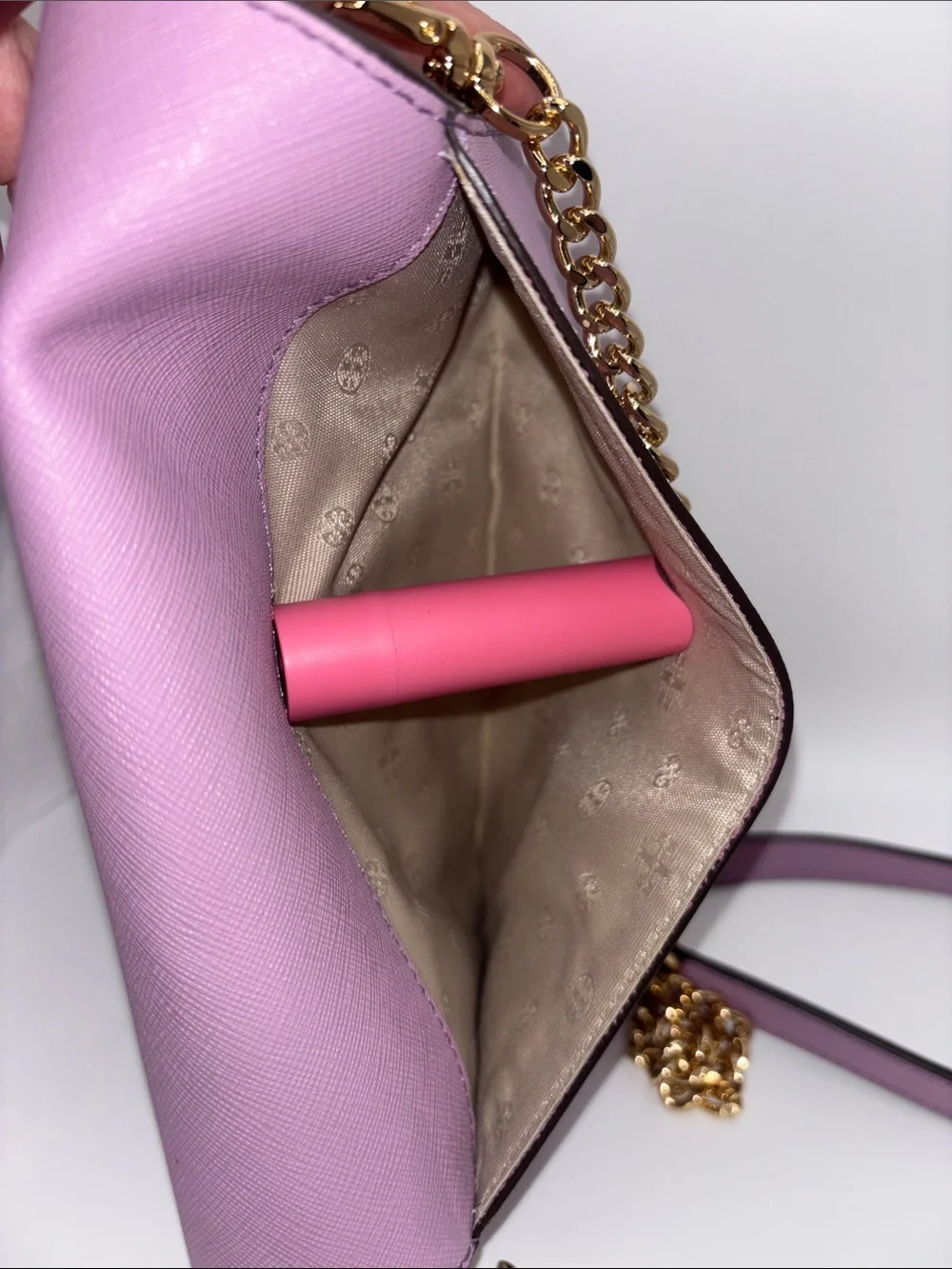 Tory Burch lavender saffiano